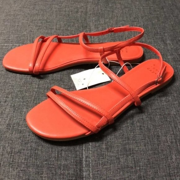 A New Day Kaia Strappy Sandals Coral Red 6 - Picture 2 of 9